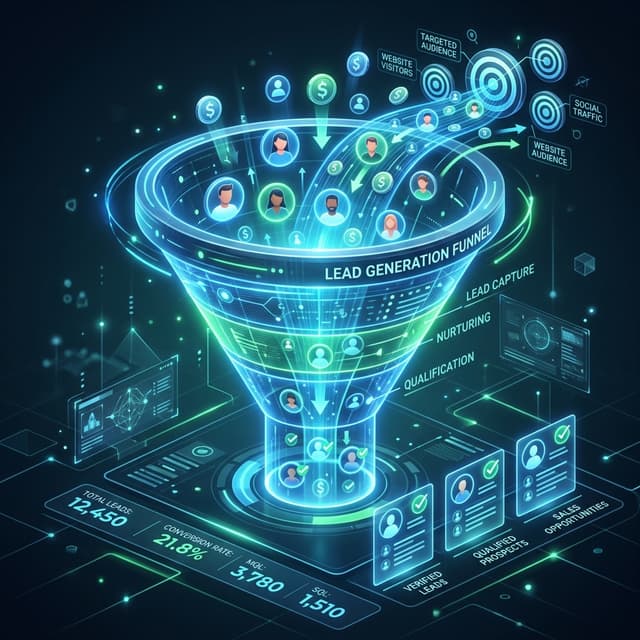 End-to-end lead funnels