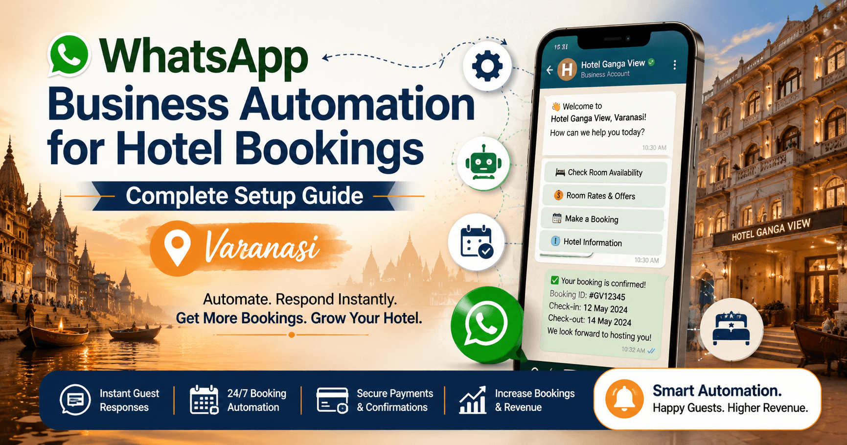 WhatsApp Business Automation for Hotel Bookings in Varanasi — Complete Setup Guide