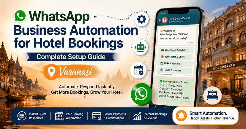WhatsApp Business Automation for Hotel Bookings in Varanasi — Complete Setup Guide