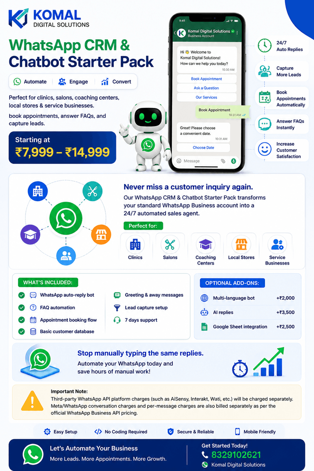 WhatsApp CRM & Chatbot Starter Pack